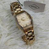 Fossil Wallace Gold Tone Dial Gold Steel Strap Watch for Women - ES3176 Buy Now By Fossil