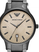 Emporio Armani Renato Quartz Beige Dial Grey Steel Strap Watch For Men - AR11183 Buy Now By Emporio Armani