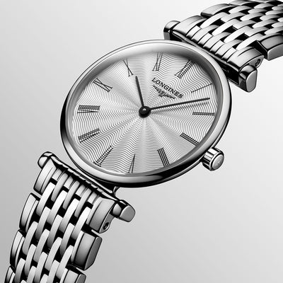 Shop Longines La Grande Classique De Longines Silver Dial Silver Steel Strap Watch for Women - L4.755.4.72.6 in USA