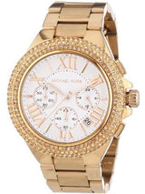 Shop Michael Kors Camille Chronograph White Dial Rose Gold Steel Strap Watch for Women - MK5636 in USA