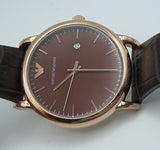 Emporio Armani Luigi Classic Brown Dial Brown Leather Strap Watch For Men - AR2503 Buy Now By Emporio Armani