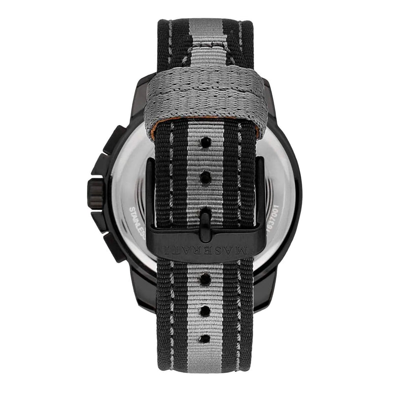 Maserati Royale 44mm Black Dial Stainless Steel Fiber Strap Watch For Men - R8871637002 Buy Now By Maserati
