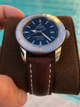 Shop Breitling Superocean Heritage 42mm Rose Gold Chronometer Black Dial Brown Leather Strap Mens Watch - U1732112 in USA