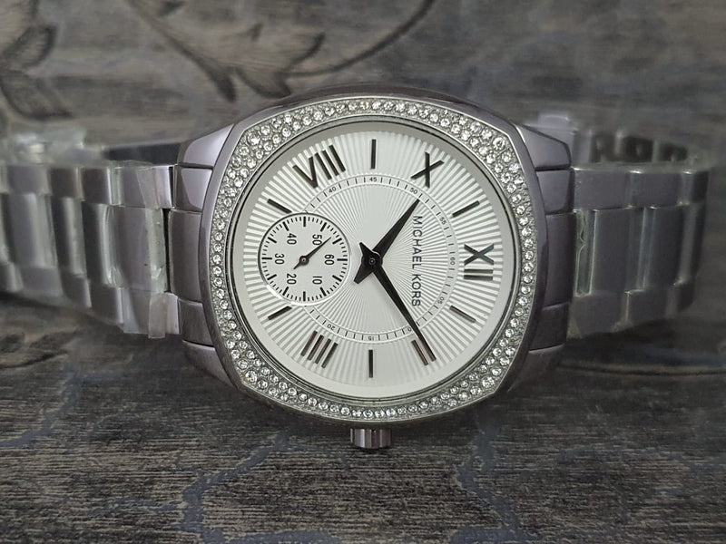 Michael Kors Bryn Quartz Silver Dial Silver Steel Strap Watch For Women - MK6133 Buy Now By Michael Kors