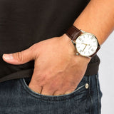 Hugo Boss Classic White Dial Brown Leather Strap Watch for Men - 1513486 Buy Now By Hugo Boss