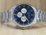 Shop Hugo Boss Pioneer Blue Dial Silver Steel Strap Watch for Men - 1513713 in USA