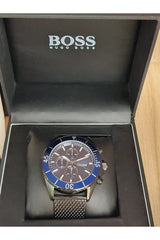 Shop Hugo Boss Ocean Edition Blue Dial Black Mesh Bracelet Watch for Men - 1513702 in USA