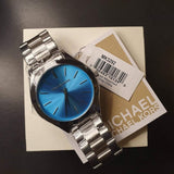 Michael Kors Runway Blue Dial Silver Steel Strap Watch for Women - MK3292 Buy Now By Michael Kors