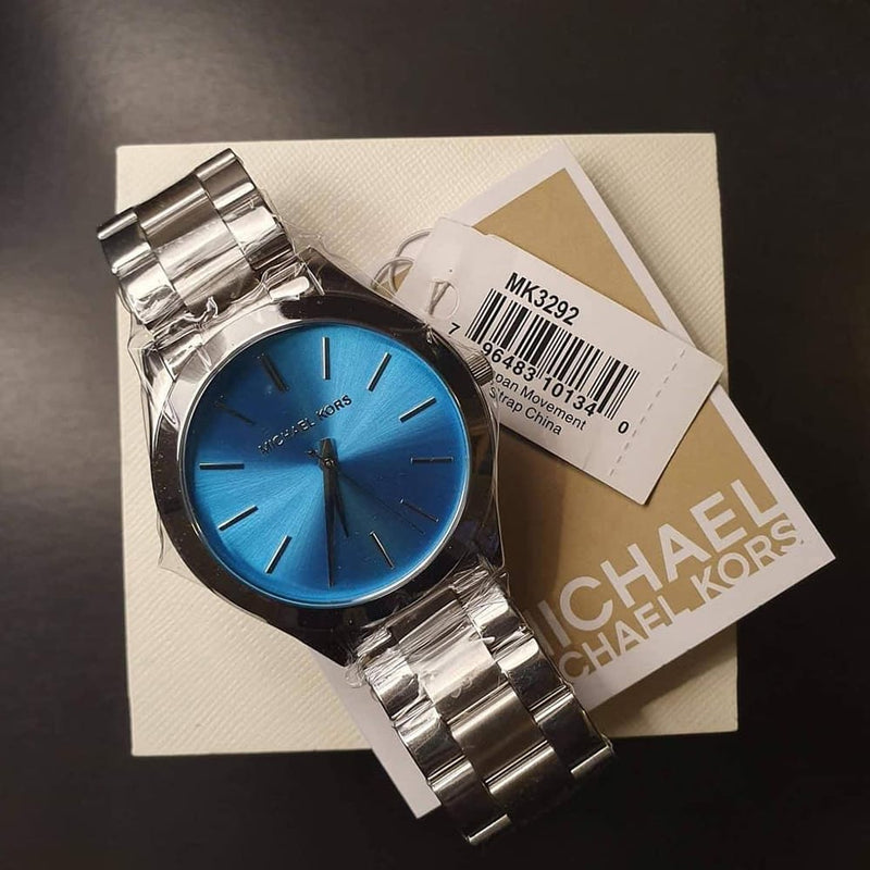 Michael Kors Runway Blue Dial Silver Steel Strap Watch for Women - MK3292 Buy Now By Michael Kors