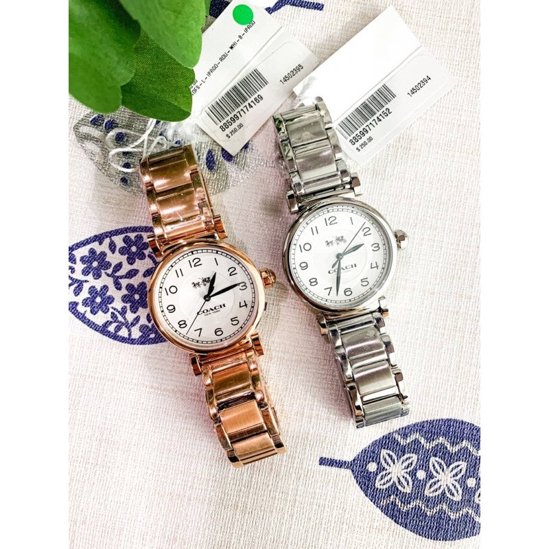 Coach Madison White Dial Silver Steel Strap Watch for Women - 14502394 Buy Now By Coach