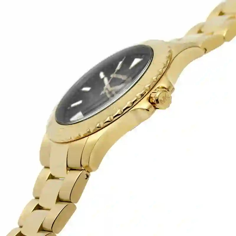 Michael Kors Everest Three-Hand Black Dial Gold Steel Strap Watch For Men - MK9078 Buy Now By Michael Kors