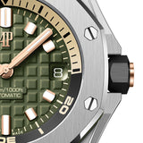 Audemars Piguet Royal Oak Offshore Diver Green Dial Green Rubber Strap Watch for Men - 15720ST.OO.A052CA.01