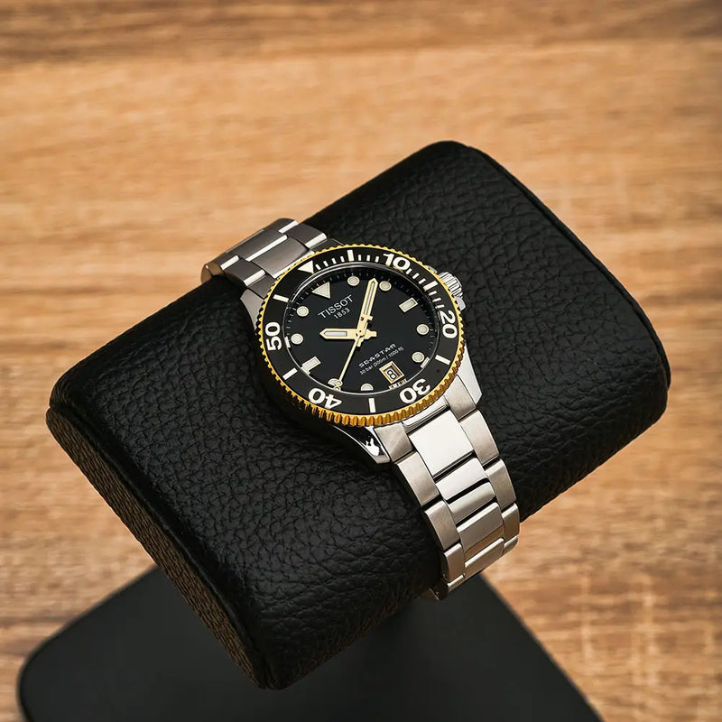 Shop Tissot Seastar 1000 Black Dial Two Tone Steel Strap Watch for Women - T120.210.22.051.00 in USA
