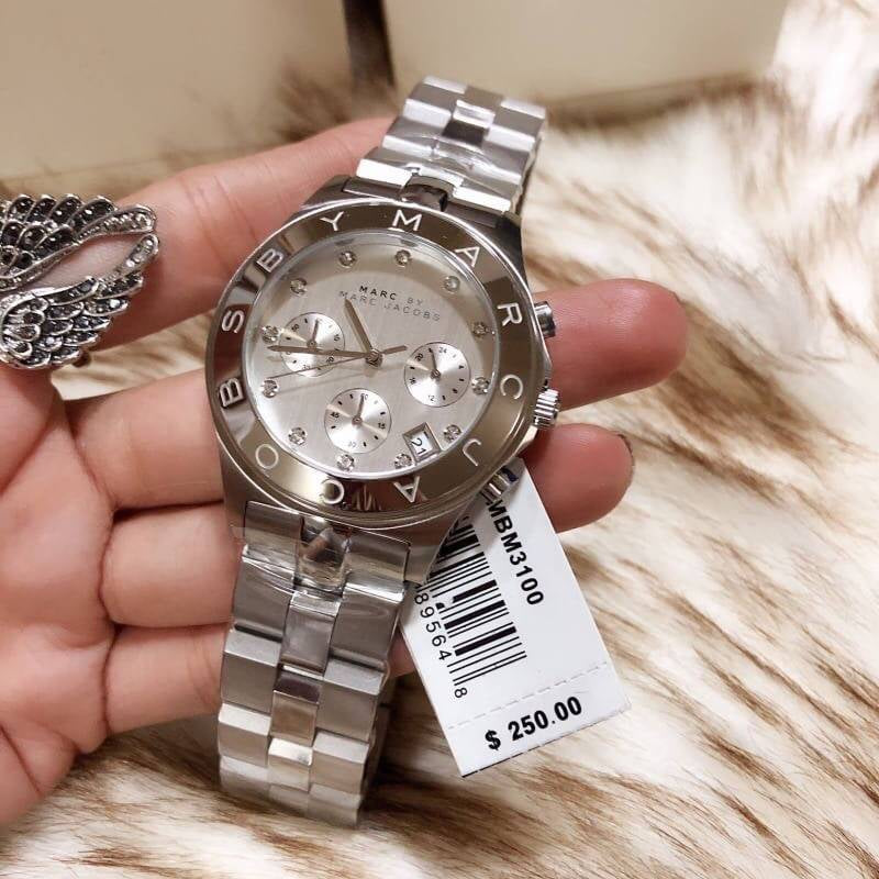 Marc Jacobs Blade White Dial SIlver Steel Strap Watch for Women - MBM3100 Buy Now By Marc Jacobs