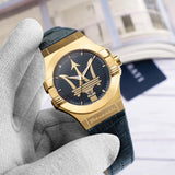 Maserati Potenza Blue Dial Blue Leather Strap Watch For Men - R8851108035 Buy Now By Maserati