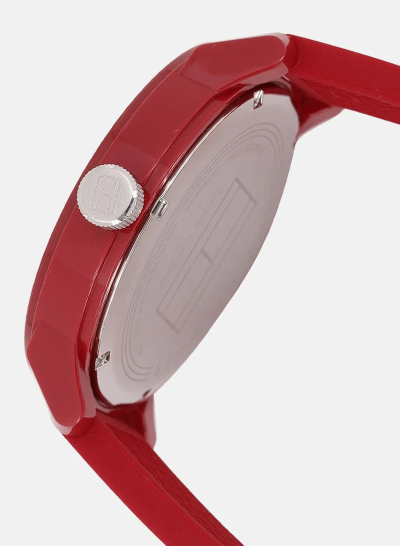 Tommy Hilfiger Denim Quartz Red Dial Red Rubber Strap Watch for Men - 1791480 Buy Now By Tommy Hilfiger