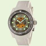 Shop Gucci Dive Automatic Transparent Dial White Rubber Strap Watch For Men - YA136343 in USA