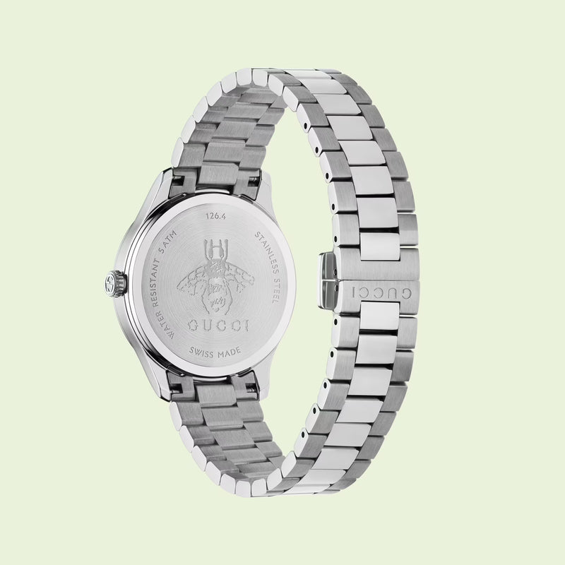 Shop Gucci G Timeless Quartz Gold Dial Silver Steel Strap Watch for Women - YA1265035 in USA