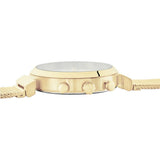 Hugo Boss Flawless Chronograph Silver Dial Gold Mesh Bracelet Watch for Women - 1502552