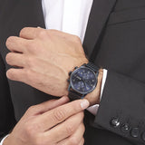 Hugo Boss Navigator Chronograph Blue Dial Blue Mesh Bracelet Watch for Men - 1513538 Buy Now By Hugo Boss