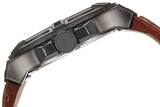 Guess Rigor Analog Black Dial Brown Leather Strap Watch For Men - W0040G8 Buy Now By Guess