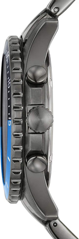 Fossil FB-01 Chronograph Black Dial Grey Steel Strap Watch for Men - FS5835 Buy Now By Fossil