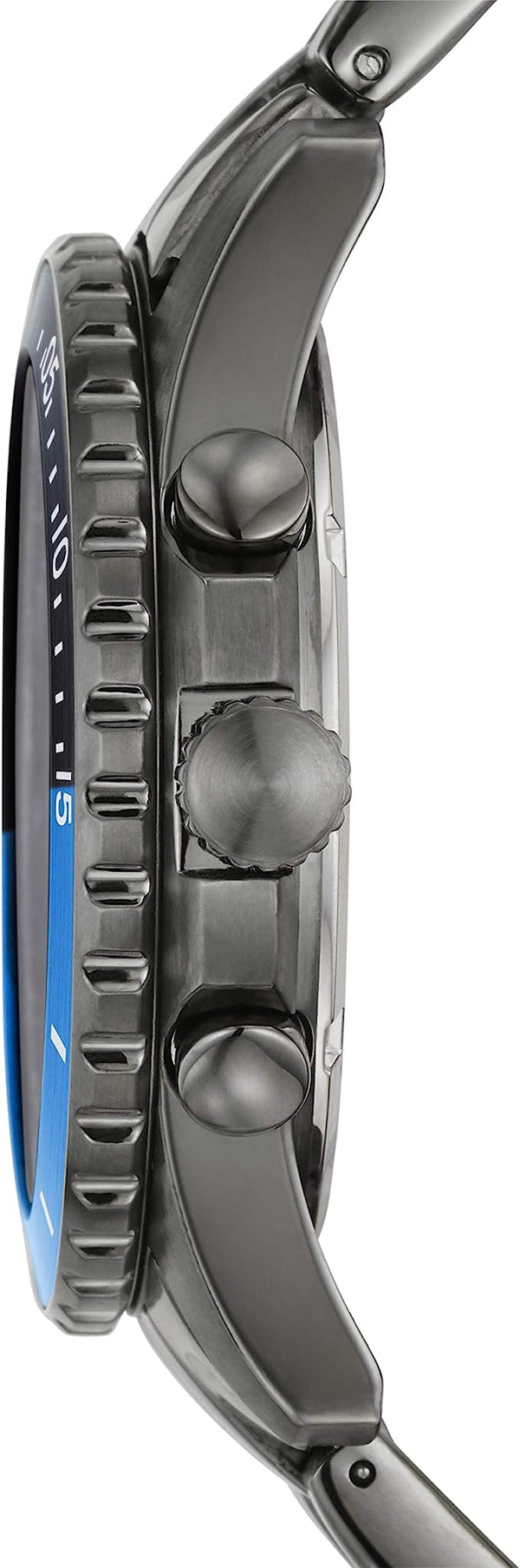 Fossil FB-01 Chronograph Black Dial Grey Steel Strap Watch for Men - FS5835 Buy Now By Fossil