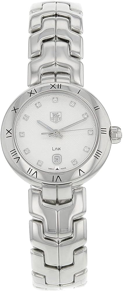 Shop Tag Heuer Link Diamonds Mother of Pearl Dial Silver Steel Strap Watch for Women - WAT1411.BA0954 in USA