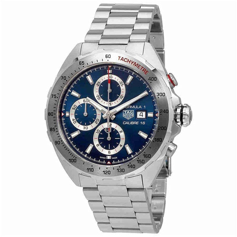 Shop Tag Heuer Formula 1 Automatic Chronograph Blue Dial Silver Strap Watch for Men - CAZ2015.BA0876 in USA