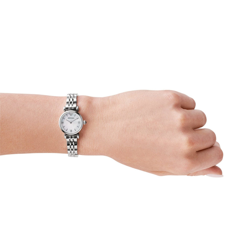 Emporio Armani Gianni White Dial Silver Steel Strap Watch For Women - AR1763 Buy Now By Emporio Armani