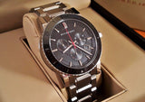 Burberry The City Black Dial Silver Steel Strap Watch for Men - BU9380 Buy Now By Burberry