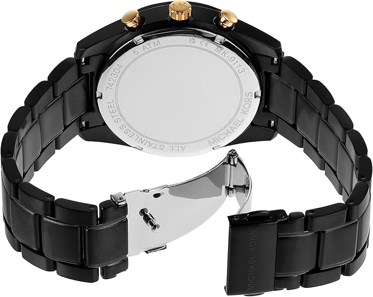 Michael Kors Warren Chronograph Black Dial Black Steel Strap Watch For Men - MK9113 Buy Now By Michael Kors