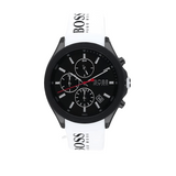 Shop Hugo Boss Velocity Black Dial White Rubber Strap Watch for Men - 1513718 in USA