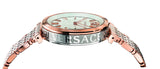 Versace V-Twist White Dial Two Tone Mesh Bracelet Watch for Women - VELS00719 Buy Now By Versace