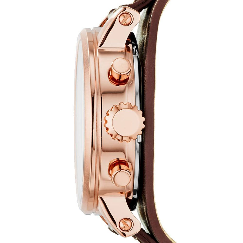 Fossil Boyfriend White Dial Brown Leather Strap Watch for Women - ES3616 Buy Now By Fossil
