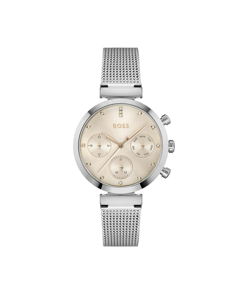 Hugo Boss Flawless Pink Dial Silver Mesh Bracelet Watch for Women - 1502625 Buy Now By Hugo Boss