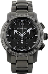 Shop Burberry Endurance Chronograph Quartz Black Dial Black Steel Strap Watch For Men - BU9801 in USA