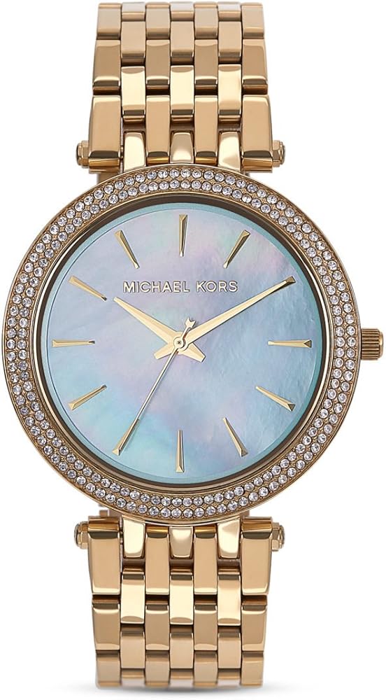 Michael Kors Darci Analog Mother of Pearl Green Dial Gold Steel Strap Watch For Women - MK3498 Buy Now By Michael Kors