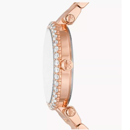 Michael Kors Parker Three-Hand Mother of Pearl White Dial Rose Gold Steel Strap Watch For Women - MK4695 Buy Now By Michael Kors