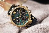 Guess Solstice Green Dial Black Rubber Strap Watch for Women - GW0113L1 Buy Now By Guess