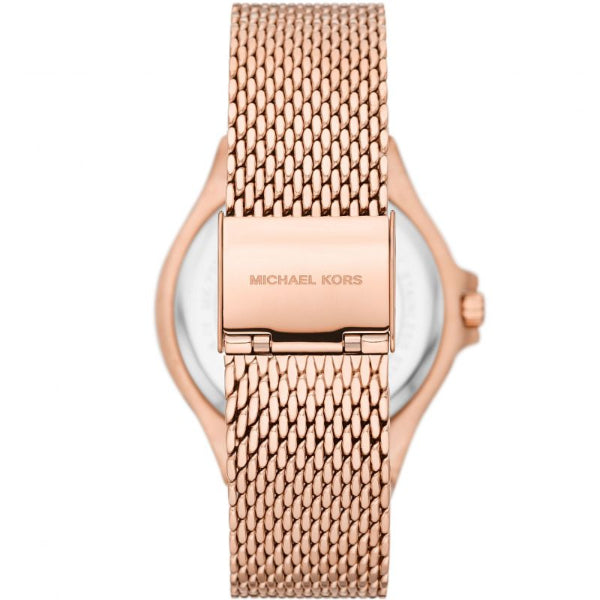 Michael Kors Lennox Three Hand Rose Gold Dial Rose Gold Mesh Strap Watch For Women - MK7336 Buy Now By Michael Kors