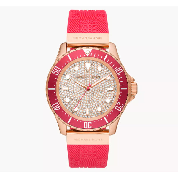 Michael Kors Everest Analog Rose Gold Dial Pink Silicone Strap Watch For Women - MK7359 Buy Now By Michael Kors