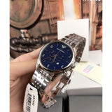 Emporio Armani Chronograph Blue Dial Silver Steel Strap Watch For Men - AR1942 Buy Now By Emporio Armani