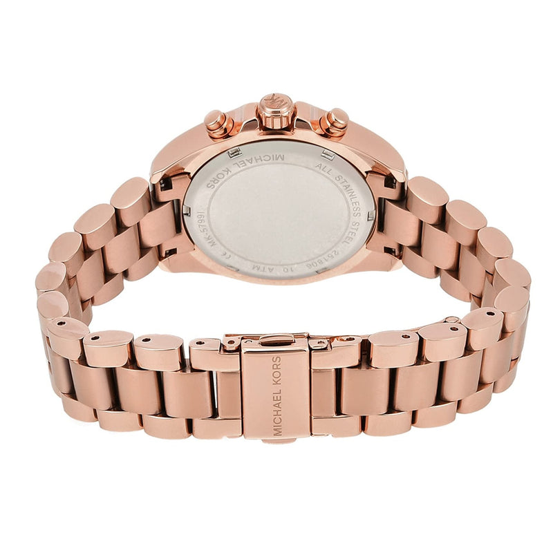 Michael Kors Bradshaw Chronograph Rose Gold Dial Rose Gold Steel Strap Watch for Women - MK5799 Buy Now By Michael Kors
