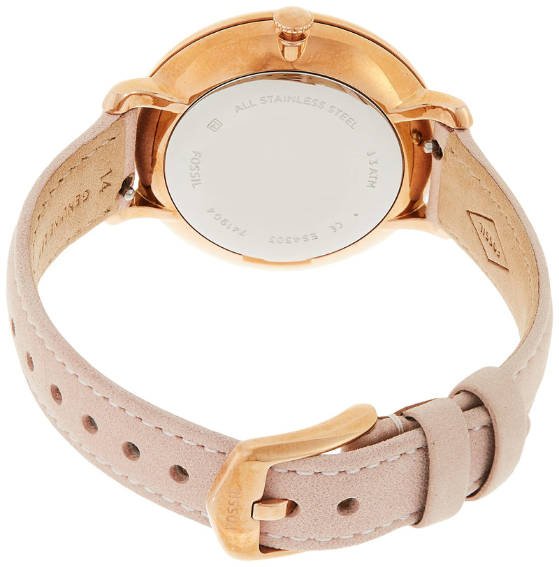 Shop Fossil Jacqueline White Dial Pink Leather Strap Watch for Women - ES4303 in USA