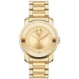 Shop Movado Bold Gold Dial Gold Steel Strap Watch for Women - 3600323 in USA