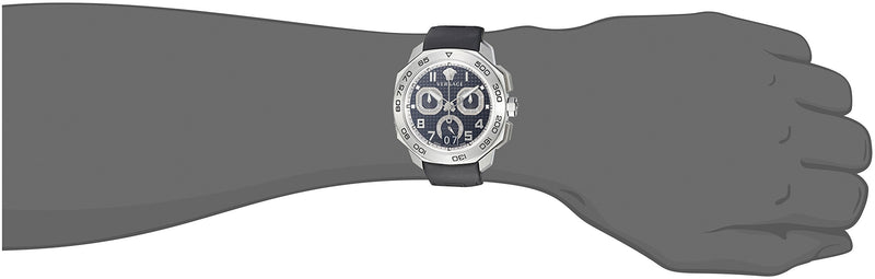 Versace Dylos Analog Black Dial Black Leather Strap Watch for Men - VQC010015 Buy Now By Versace