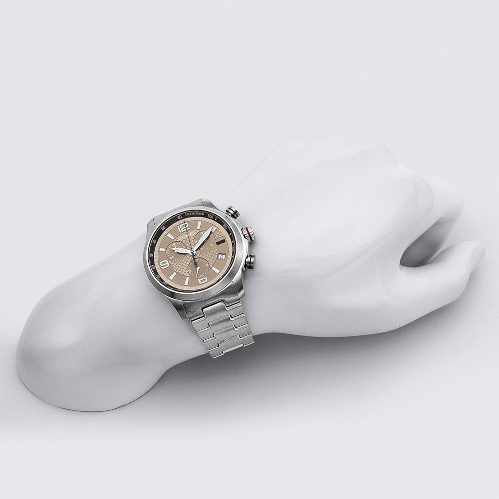 Gucci G Timeless Brown Dial Silver Steel Strap Watch For Men - YA126248