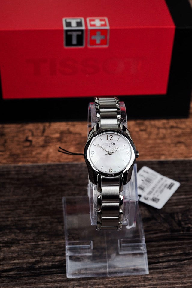 Tissot T Wave Mother of Pearl Dial Two Tone Steel Strap Watch For Women - T023.210.11.117.00 Buy Now By Tissot