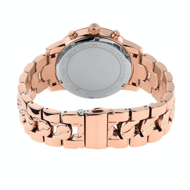 Michael Kors Ritz Chronograph Rose Gold Dial Rose Gold Steel Strap Watch For Women - MK7223 Buy Now By Michael Kors